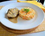 Mignon ao Molho Mostarda, Arroz Integral com Cenoura e Vagem - Imagem 2