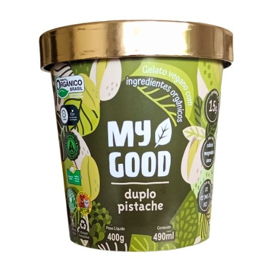 Gelato Orgânico Vegano Duplo Pistache